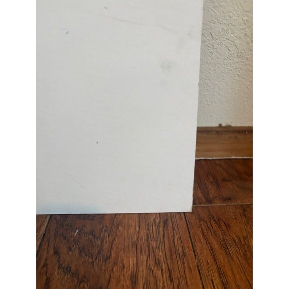 Hand-Painted Botanical Art Canvas Board impressionist 10.5x16" blue green READ - Picture 7 of 9